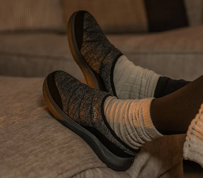 Slip-Ons|Slippers>KURU Footwear DRAFT 2 Charcoalgray-jetblack