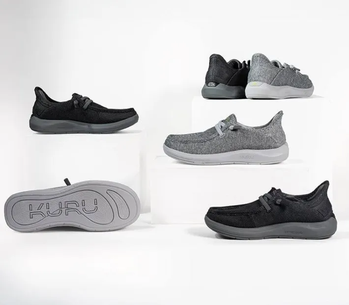 Slip-Ons>KURU Footwear DRAFT Rento Stormgray-kurugreen