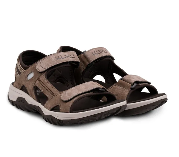 Sandals>KURU Footwear TREAD Cedarbrown-vanillacream-palekhaki