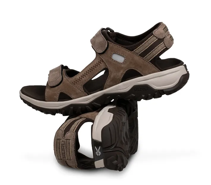 Sandals>KURU Footwear TREAD Cedarbrown-vanillacream-palekhaki