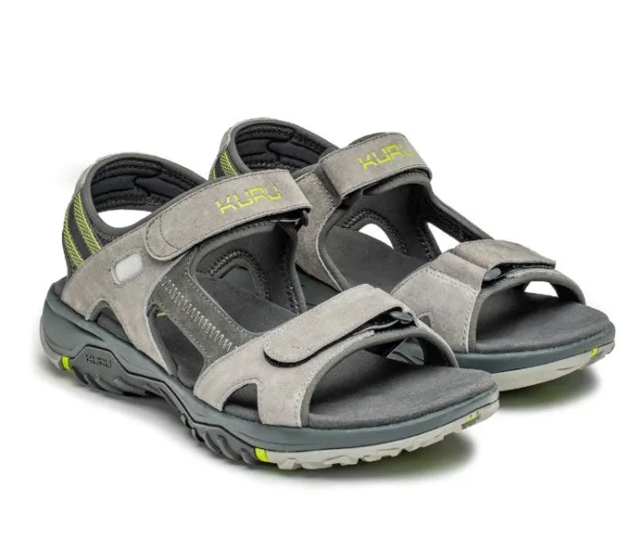 Sandals>KURU Footwear TREAD Wilddove-darkshadow-limegreen
